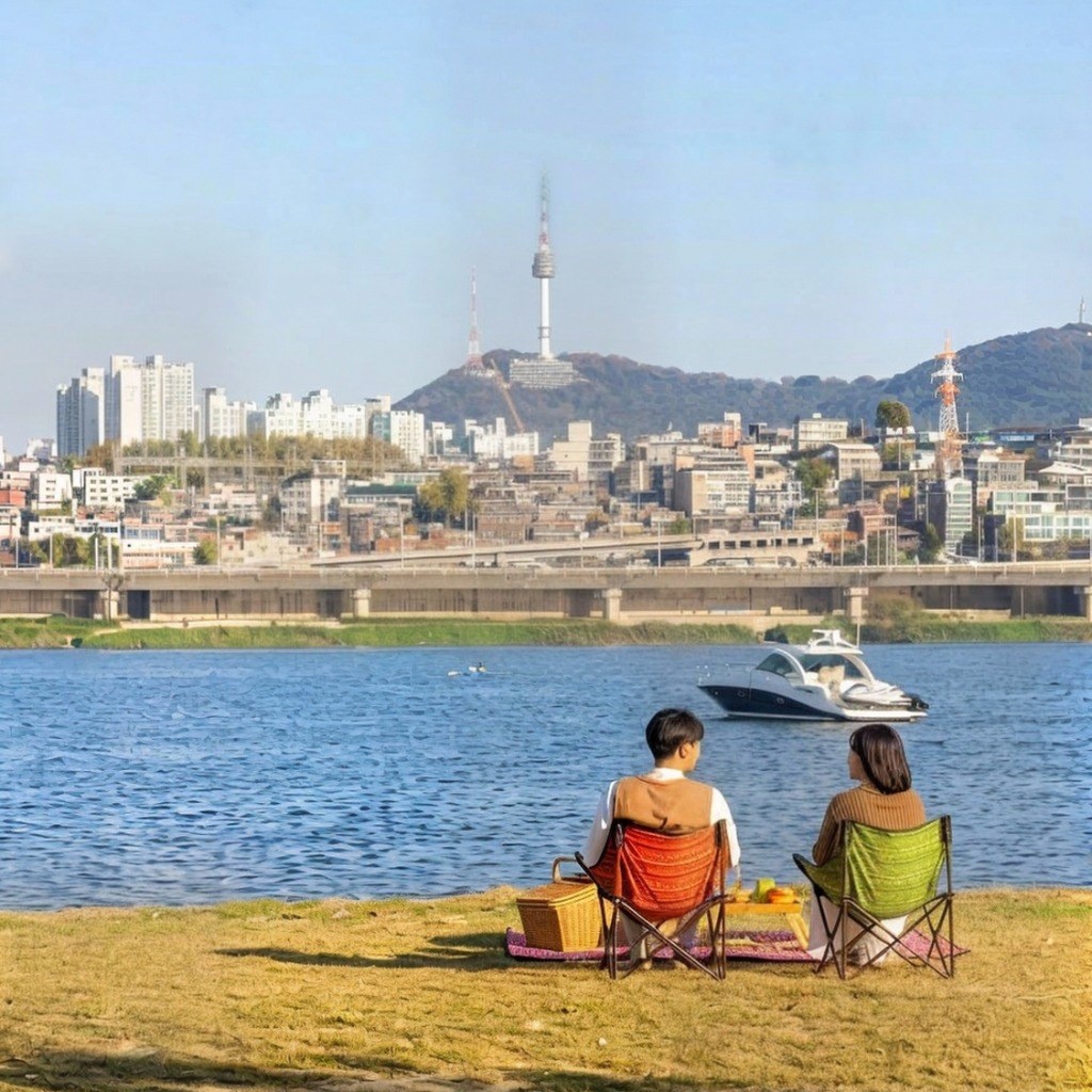 한강공원에서 바라본 남산타워